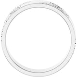 14K White Gold 6 mm Floral Flat Band Size 10