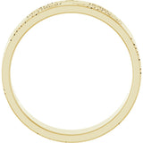 14K Yellow 5 mm Floral Flat Band Size 4.5