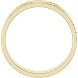 14K Yellow Gold 5 mm Floral Flat Band Size 4.5