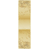 14K Yellow 5 mm Floral Flat Band Size 4.5