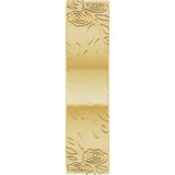 10K Yellow Gold 5 mm Floral Flat Band Size 5