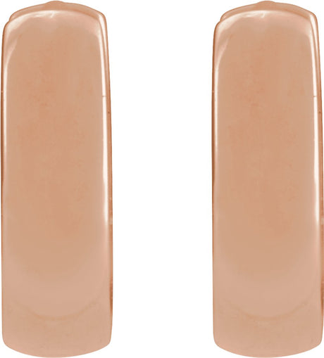 14K Rose 8 mm Hoop Earrings
