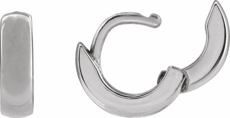 Sterling Silver Hinged 8 mm Hoop Earrings