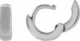14K White Gold Hinged 8 mm Hoop Earrings
