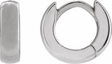 14K White 8 mm Hoop Earrings