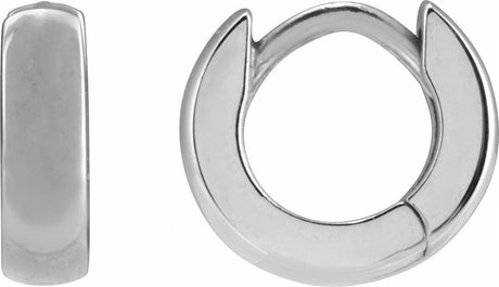 Sterling Silver Hinged 8 mm Hoop Earrings
