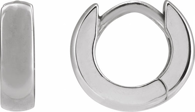 Sterling Silver Hinged 8 mm Hoop Earrings