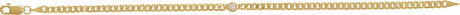 14K Yellow Gold 1/5 CT Natural Diamond Link 7" Bracelet
