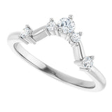 14K White Gold 1/5 CTW Lab-Grown Diamond Contour Band