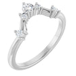 14K White Gold 1/5 CTW Lab-Grown Diamond Contour Band
