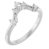 14K White Gold 1/5 CTW Lab-Grown Diamond Contour Band