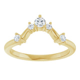 14K Yellow Gold 1/4 CTW Natural Diamond Contour Band