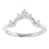 14K White Gold 1/5 CTW Lab-Grown Diamond Contour Band