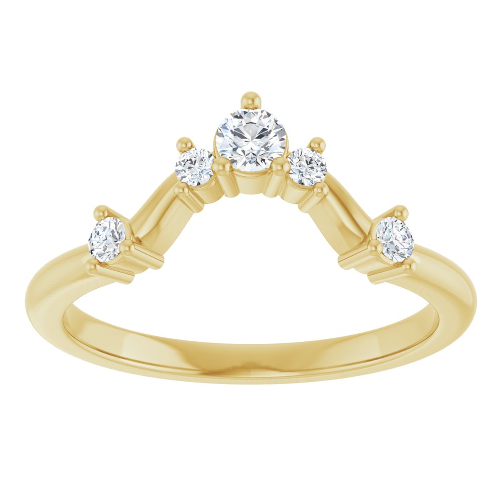 14K Yellow 1/5 CTW Lab-Grown Diamond Anniversary Band