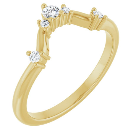 14K Yellow 1/4 CTW Natural Diamond Anniversary  Band