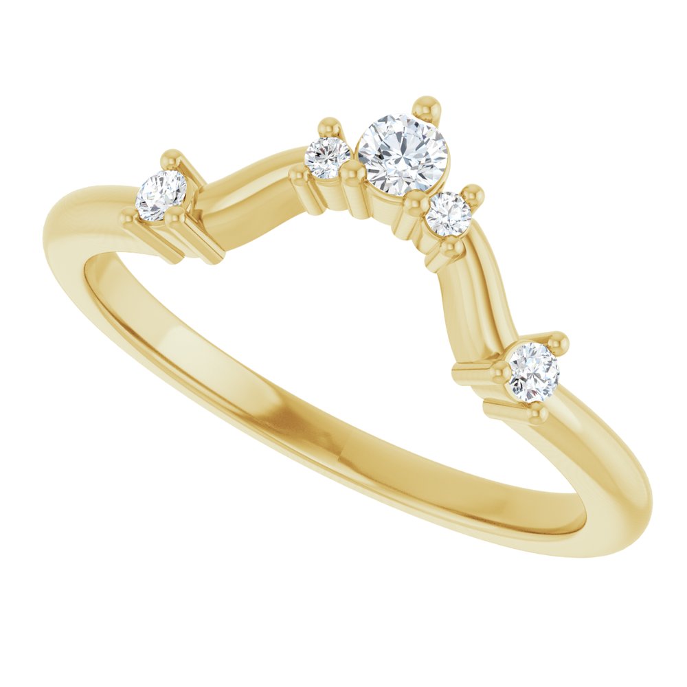 14K Yellow 1/4 CTW Natural Diamond Anniversary  Band