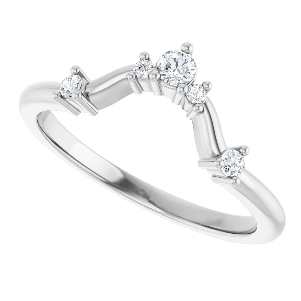 14K White 1/5 CTW Natural Diamond Anniversary  Band