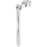 14K White Gold 1/5 CTW Natural Diamond Contour Band