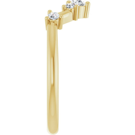 14K Yellow Gold 1/4 CTW Natural Diamond Contour Band