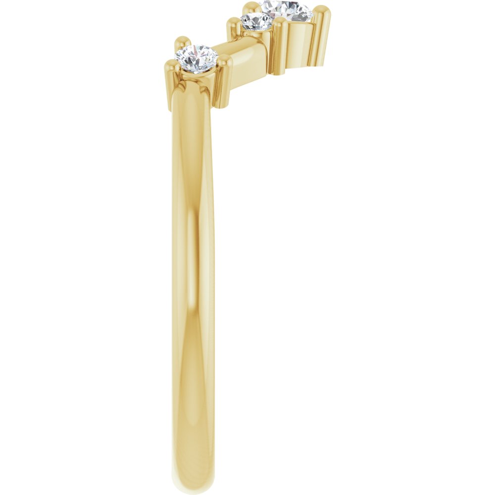 14K Yellow Gold 1/4 CTW Natural Diamond Contour Band