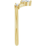 14K Yellow Gold 1/6 CTW Lab-Grown Diamond Contour Band