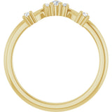 14K Yellow Gold 1/6 CTW Lab-Grown Diamond Contour Band