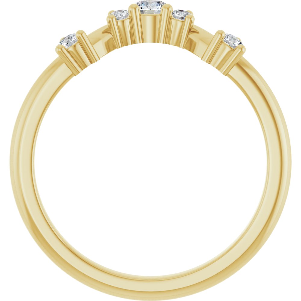 14K Yellow 1/5 CTW Lab-Grown Diamond Anniversary Band