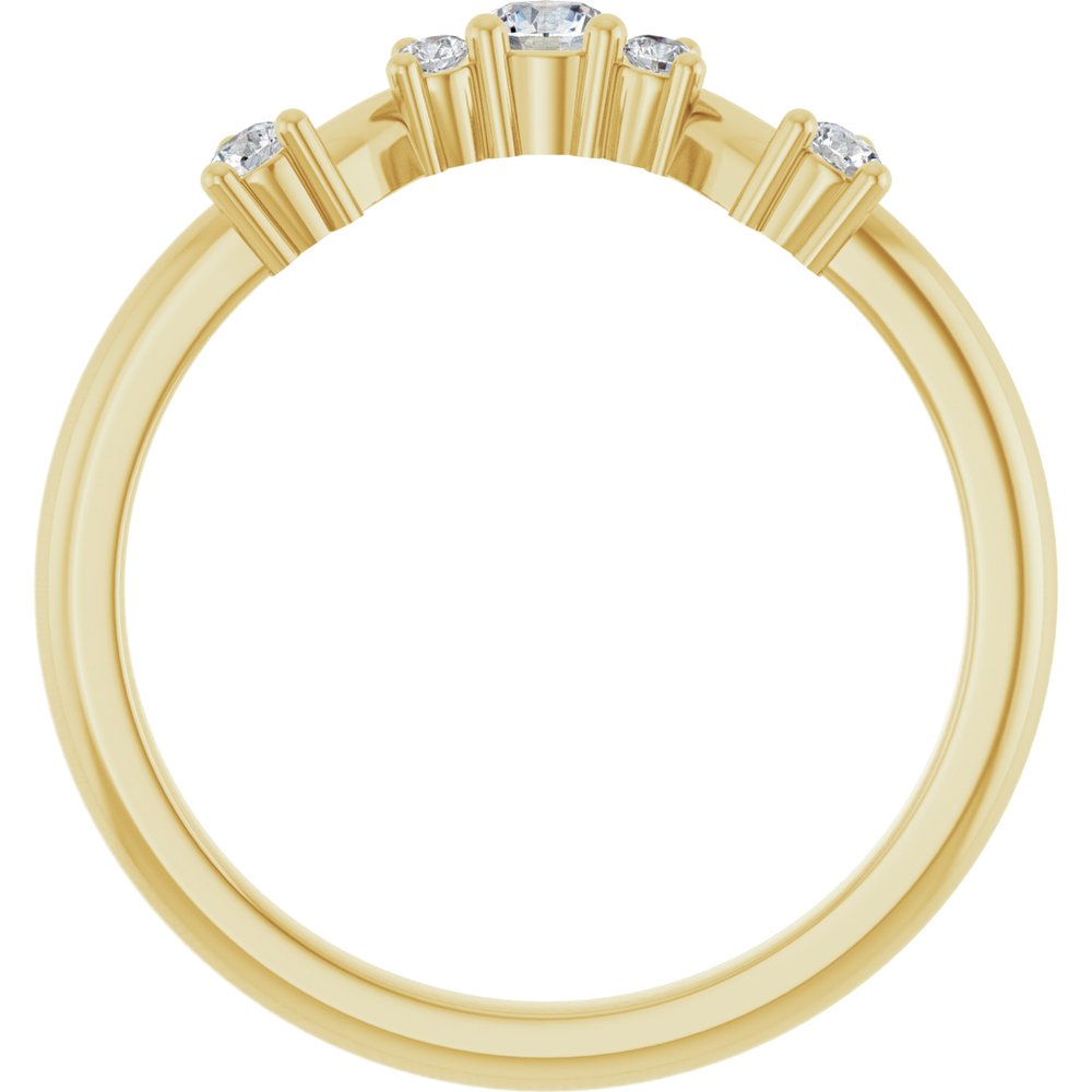 14K Yellow Gold 1/4 CTW Natural Diamond Contour Band