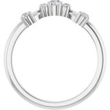 14K White Gold 1/5 CTW Lab-Grown Diamond Contour Band