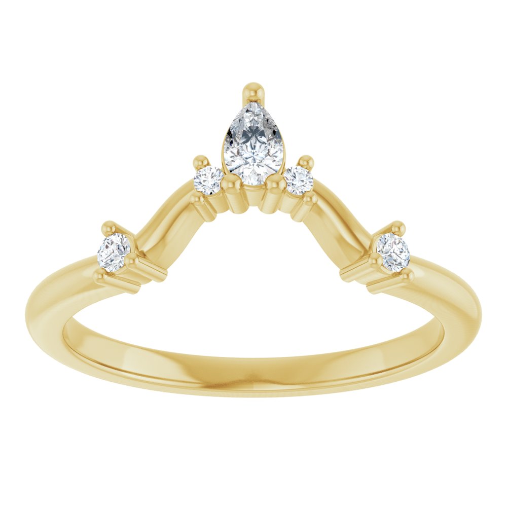 14K Yellow 1/4 CTW Natural Diamond Anniversary  Band