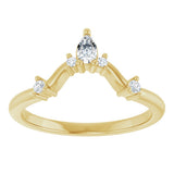 14K Yellow Gold 1/6 CTW Lab-Grown Diamond Contour Band