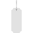 14K White Gold Engravable Dog Tag Pendant