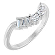 14K White 1/4 CTW Lab-Grown Diamond Contour Band