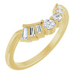 14K Yellow Gold 1/4 CTW Lab-Grown Diamond Contour Band