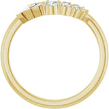 14K Yellow 1/4 CTW Lab-Grown Diamond Contour Band