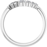 14K White 1/4 CTW Lab-Grown Diamond Contour Band