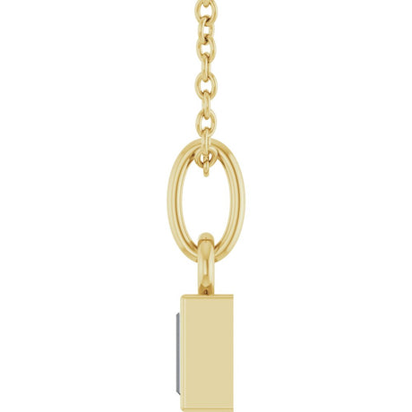 14K Yellow 1/10 CT Natural Diamond Bezel-Set 16-18" Necklace