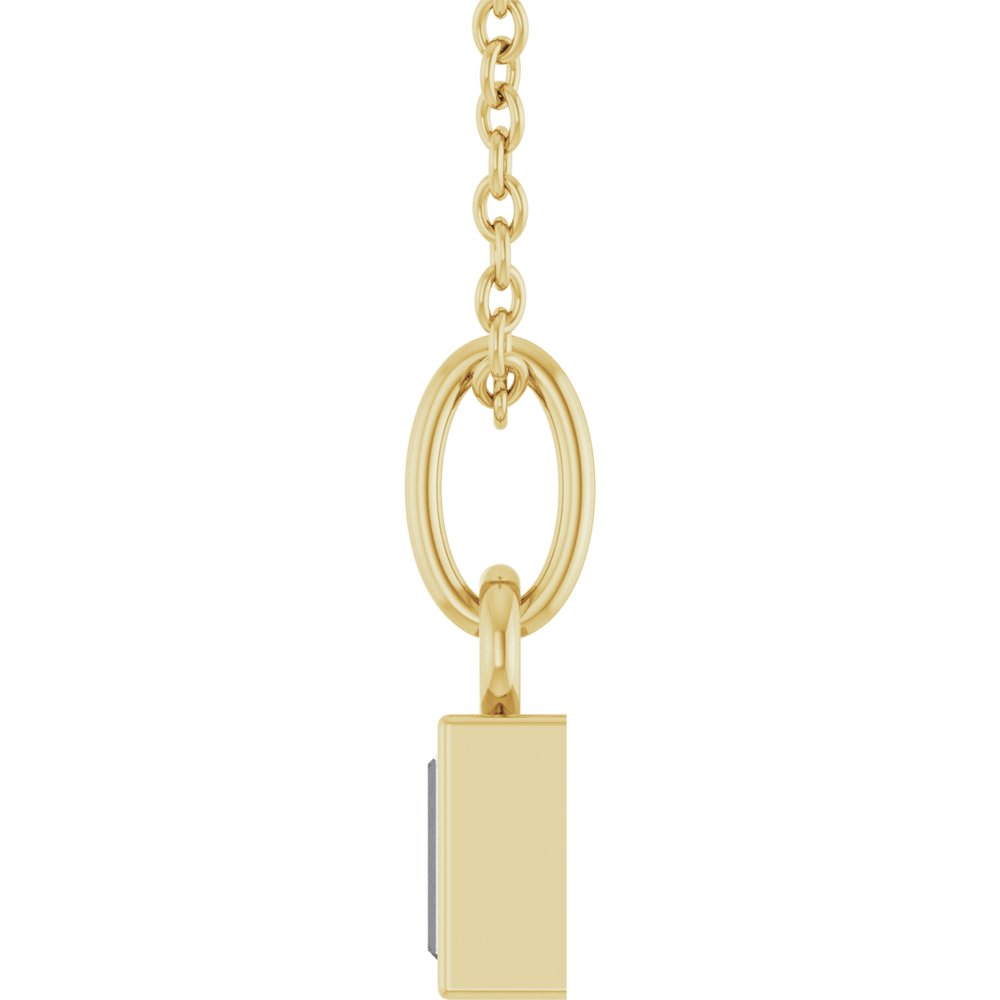 14K Yellow 1/10 CT Lab-Grown Diamond Bezel-Set 16-18" Necklace