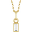14K Yellow 1/10 CT Lab-Grown Diamond Bezel-Set 16-18" Necklace