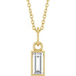 14K Yellow Gold 3/8 CT Lab-Grown Diamond Bezel-Set 16-18" Necklace