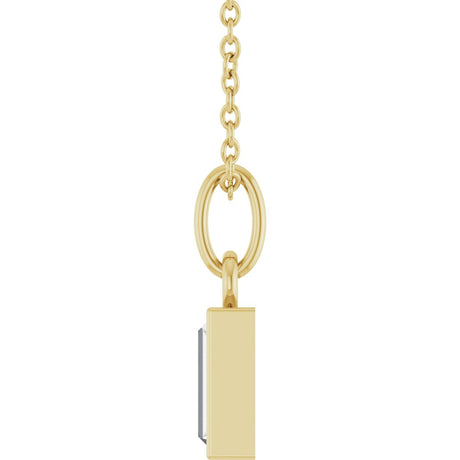 14K Yellow Gold 3/8 CT Lab-Grown Diamond Bezel-Set 16-18" Necklace