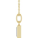 14K Yellow Gold 3/8 CT Lab-Grown Diamond Bezel-Set 16-18" Necklace
