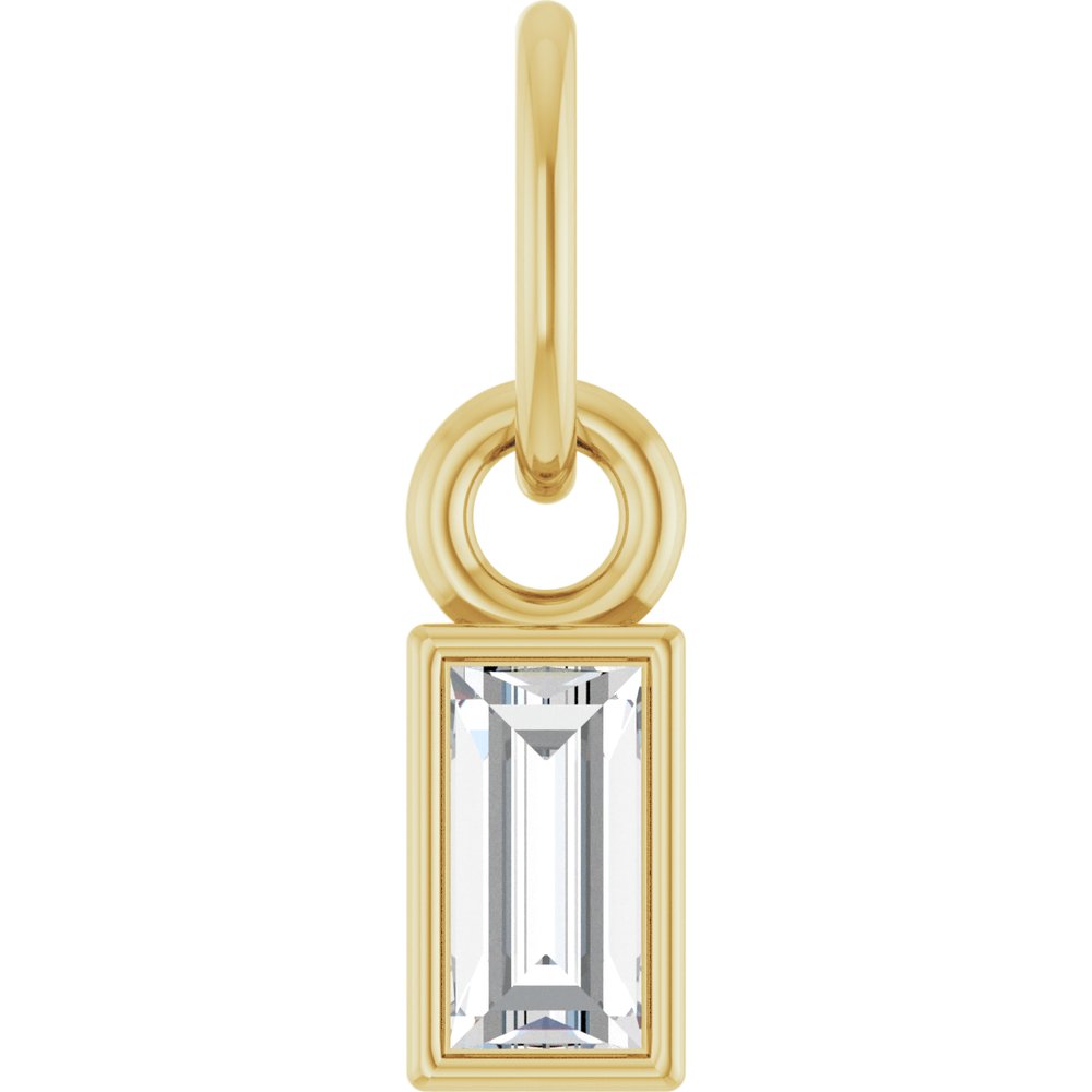 14K Yellow Gold 1/10 CT Natural Diamond 16-18" Necklace