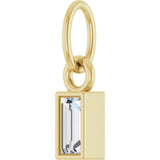 14K Yellow 1/10 CT Lab-Grown Diamond Bezel-Set Pendant