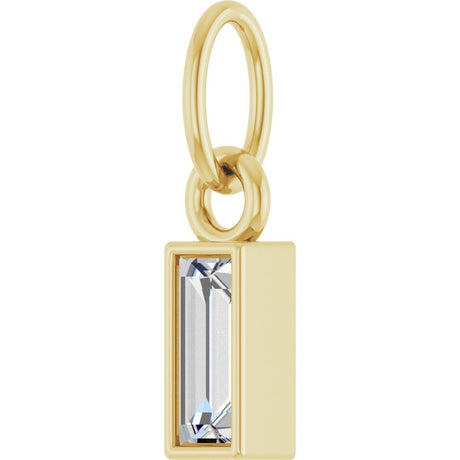 14K Yellow 1/6 CT Lab-Grown Diamond Bezel-Set Pendant