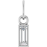 14K White 1/6 CT Lab-Grown Diamond Bezel-Set Pendant