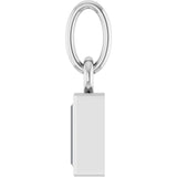 14K White 1/6 CT Natural Diamond Bezel-Set Pendant