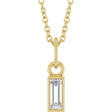 14K Yellow 1/6 CT Lab-Grown Diamond Bezel-Set 16-18" Necklace