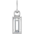 14K White 3/8 CT Lab-Grown Diamond Bezel-Set Pendant