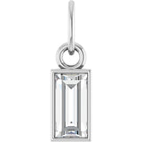 14K White Gold 3/8 CT Lab-Grown Diamond Bezel-Set Pendant
